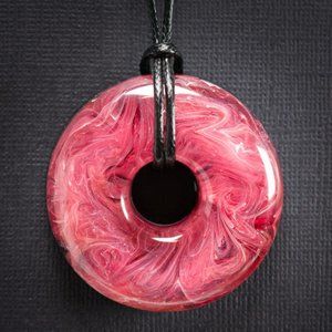 Strawberry Lava Orgonite Pendant